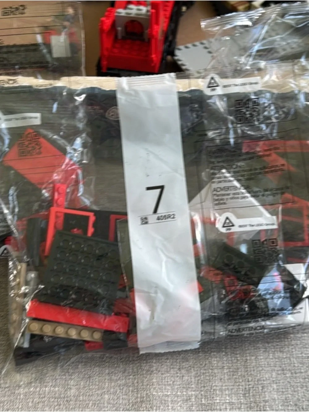Red Kids Train Building Set - Hogwarts Style Locomotive